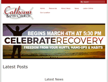 Tablet Screenshot of calhounbaptist.org
